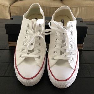 White Converse-low top